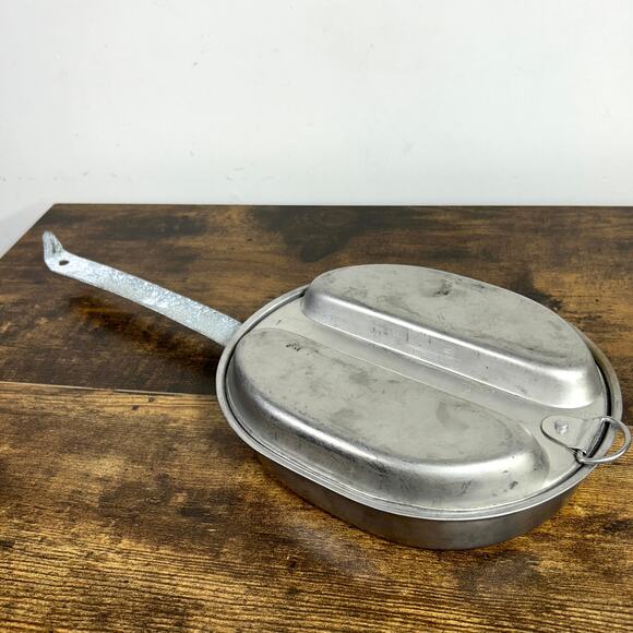 Vintage 1940s WWII Era US Military Issue Stainless Steel Mess Kit LEYSE 1945 - Picture 8 of 10